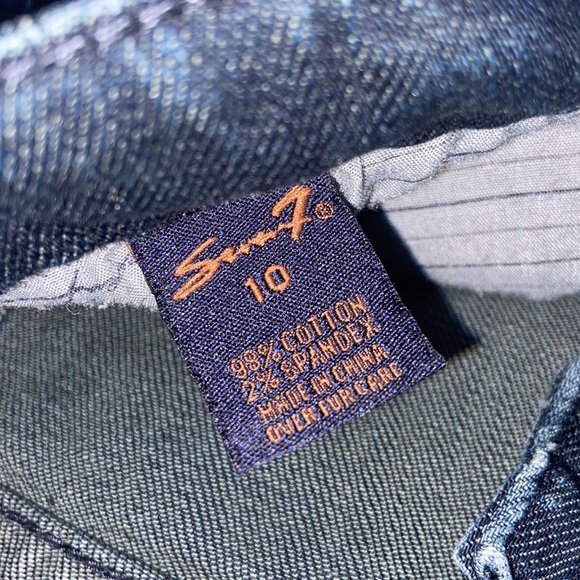 Seven7 straight indigo Jeans size 10 great shape - Picture 8 of 8